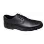 Pantofi barbati casual din piele naturala cu siret, masuri de la 39 la 47 GKR Top Negru